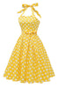 Cargar imagen en el visor de la galería, Lunares amarillos Pin Up Vintage Dress
