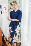 Blush Estampado Satin Bridal Robes Kimono