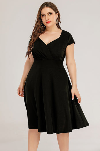Negro talla grande vestido vintage