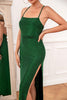 Cargar imagen en el visor de la galería, Green Glitter Simple Vestido de Fiesta