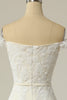 Cargar imagen en el visor de la galería, Sirena del hombro Vestido de novia blanco con apliques