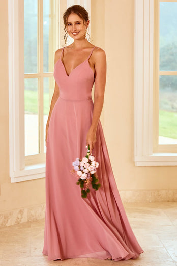 Vestido de dama de honor Boho largo ruborado
