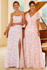Cargar imagen en el visor de la galería, Blush Flower Print Vestido de dama de honor