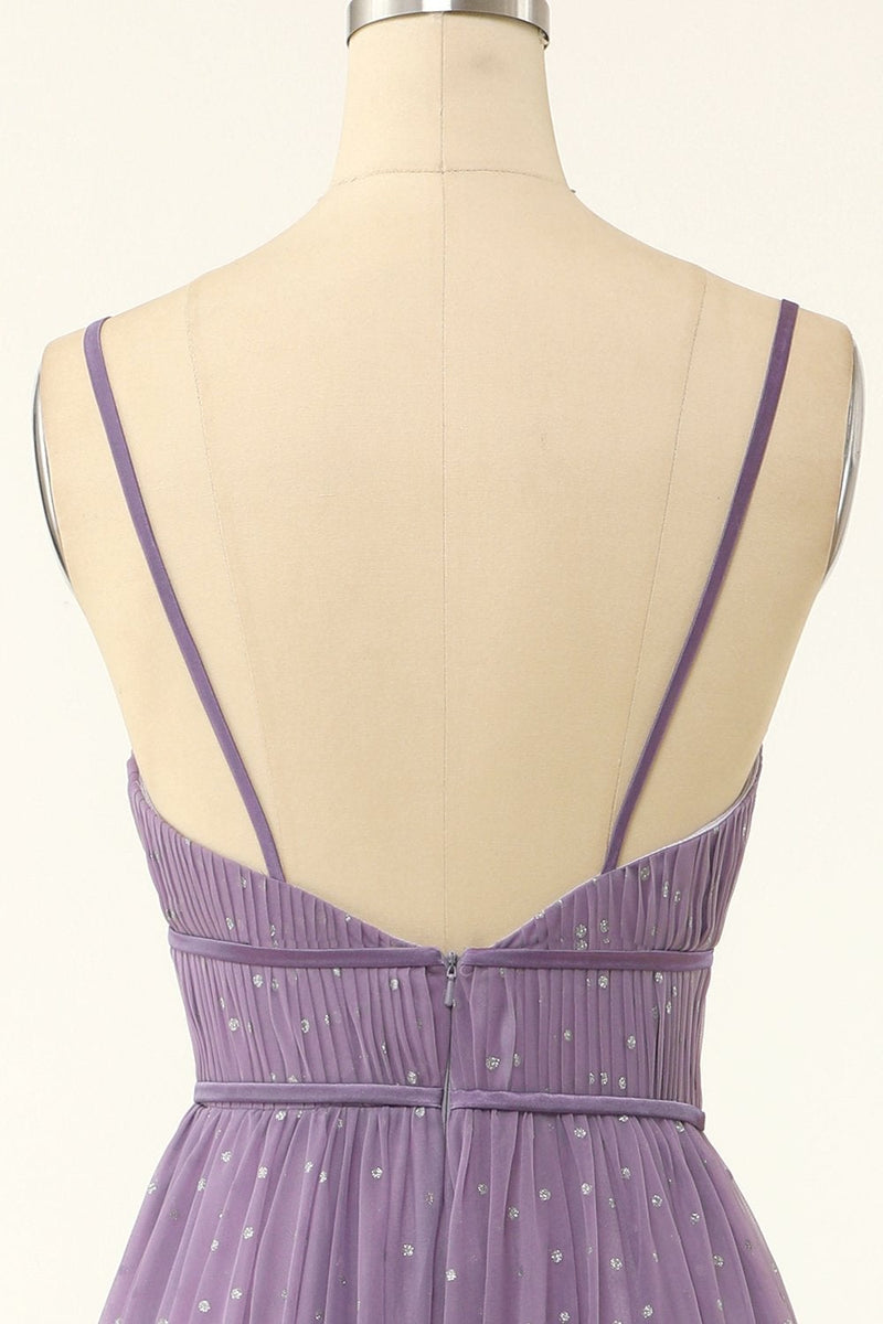Cargar imagen en el visor de la galería, Una línea de vestido largo de dama de honor con volantes