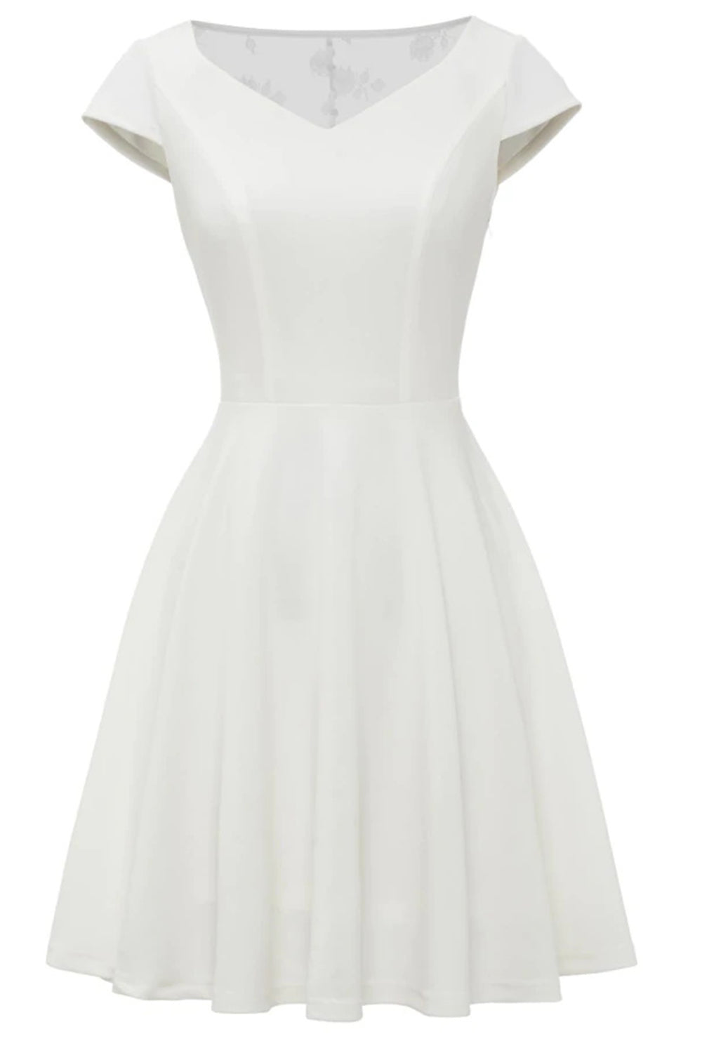 Vestido Vintage de Encaje Blanco línea A