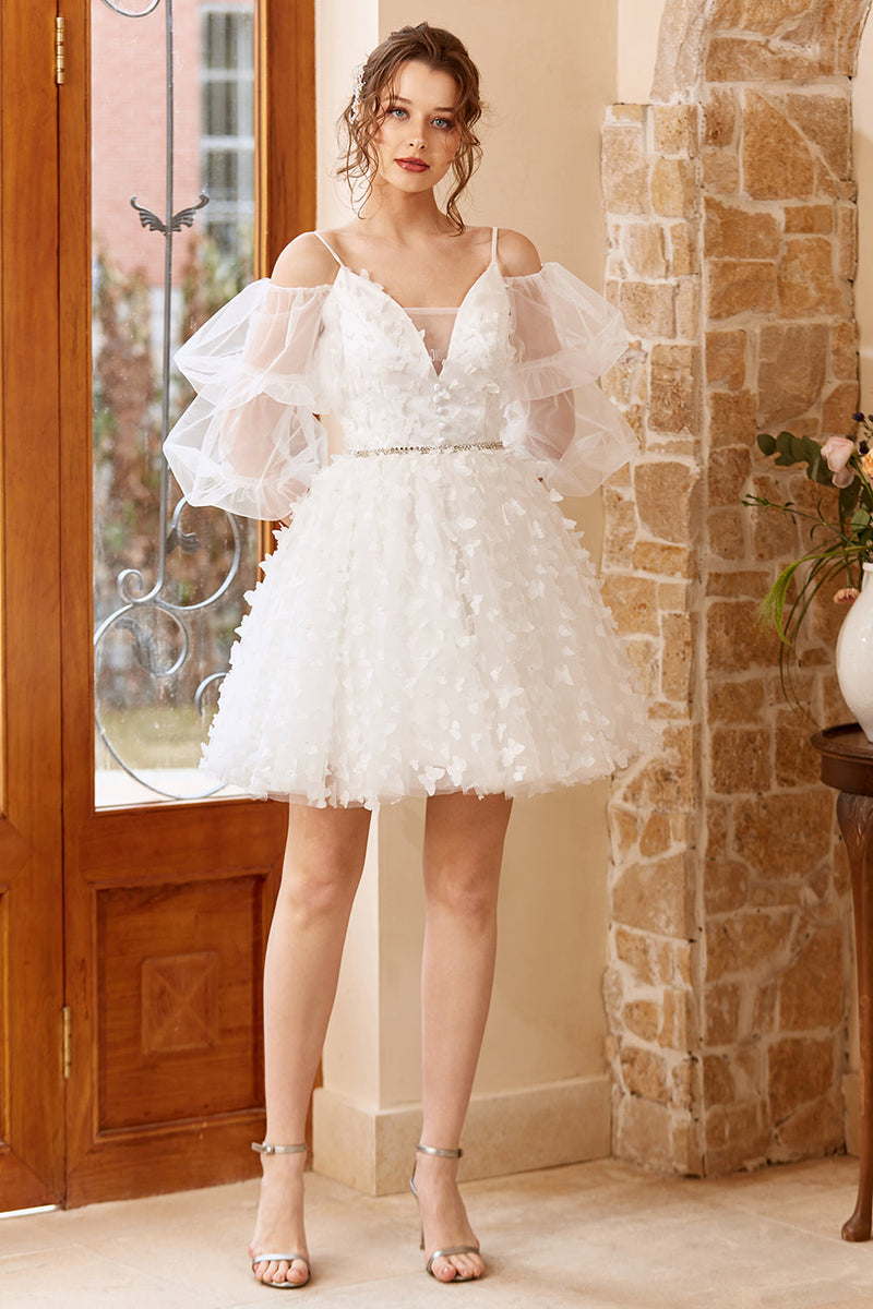 Cargar imagen en el visor de la galería, Vestido de fiesta blanco para hombros