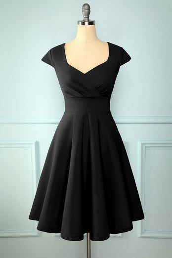 1950s Vestido Retro Negro