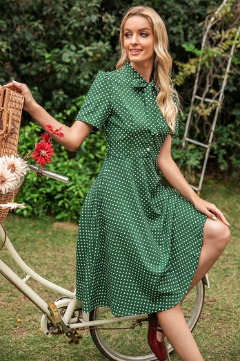 Vestido de verano vintage lunar verde