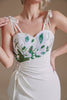 Cargar imagen en el visor de la galería, Vestido de novia blanco de sirena sin espalda con apliques