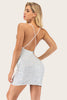 Cargar imagen en el visor de la galería, Vestido de cóctel Bodycon de lentejuelas de plata