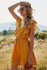 Cargar imagen en el visor de la galería, Vestido de verano de mangas batwing amarillas
