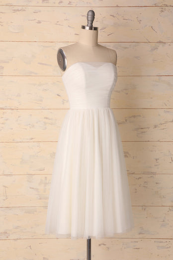 White Sweetheart Dress - ZAPAKA