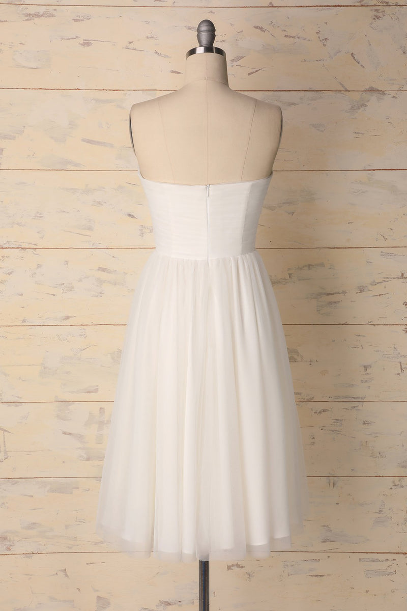 Cargar imagen en el visor de la galería, White Sweetheart Dress - ZAPAKA