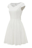 Vestido Vintage de Encaje Blanco línea A
