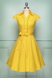Vestido Swing amarillo de los años 50