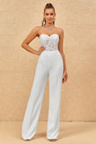 Sweetheart Ivory Wedding Jumpsuits con encaje