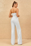 Sweetheart Ivory Wedding Jumpsuits con encaje