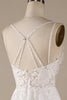 Cargar imagen en el visor de la galería, Marfil A-Line Tul Entrecruzado Correas Espalda Vestido de novia