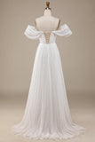 Vestido de novia Ivory Boho Chiffon Ruched